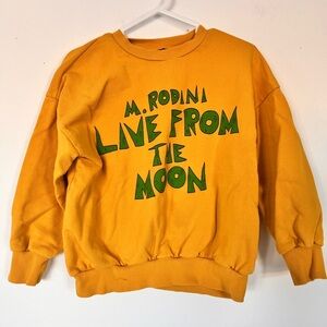 Epic Mini Rodini Live from the Moon Mustard Sweatshirt 6-7